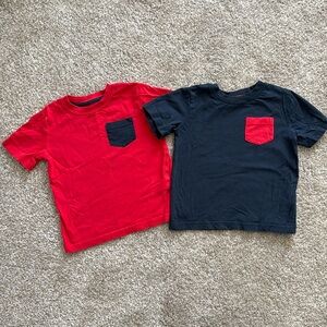 Set of 2 - Joe Fresh Red and Navy Blue T-Shirts Size 3T